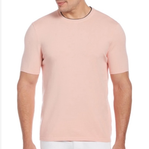 Perry Ellis Light Pink Knit Shirt - Picture 1 of 6